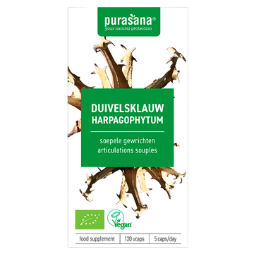 Purasana 2e product 50% korting Duivelsklauw Bio 300mg - 120 capsules - 120 stuks