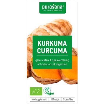 Purasana 2e product 50% korting Kurkuma Bio, 325mg - 120 capsules - 120 stuks