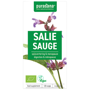Purasana 2e product 50% korting Salie Bio 250mg - 120 capsules - 120 stuks