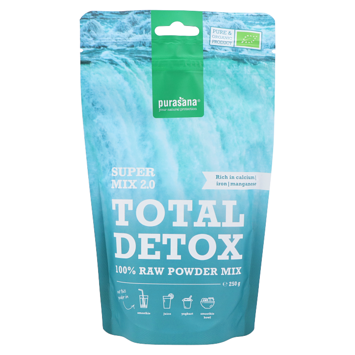 Purasana Total Detox Raw Powder Mix Bio (250gr)-1