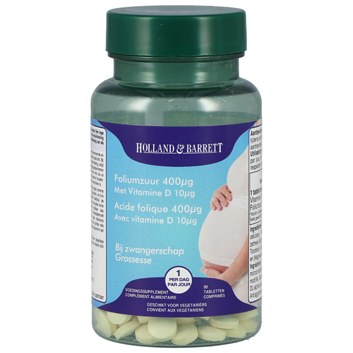 Holland & Barrett Foliumzuur + Vitamine D (90 Tabletten)