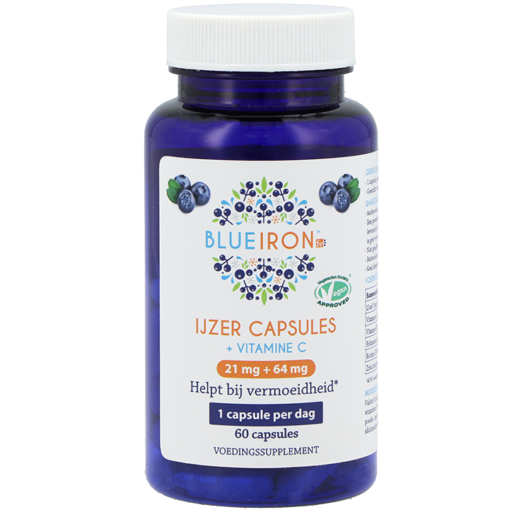 Blue Iron IJzer Capsules + Vitamine C - 60 capsules image 1