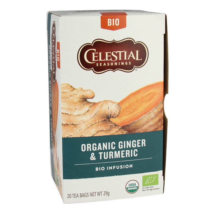 Celestial Seasonings Ginger & Turmeric Tea Bio (20 Theezakjes)
