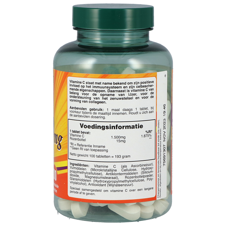 Holland & Barrett Vitamine C Timed Release, 1500mg (100 Tabletten) image 2