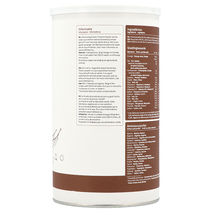 Mattisson Erwten Proteine Poeder - 350g image 2