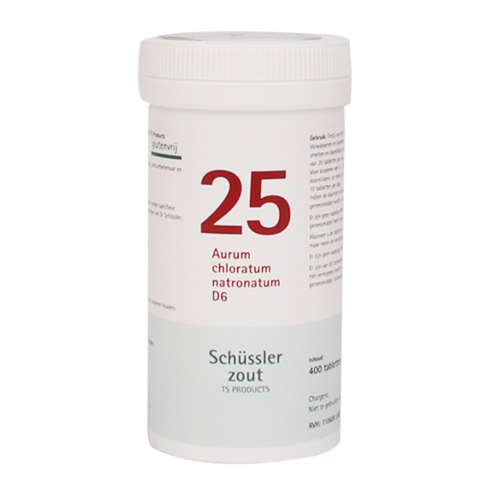Schüssler Zout 25 Aurum Chloratum Natronatum D6 (400 Tabletten) image 1