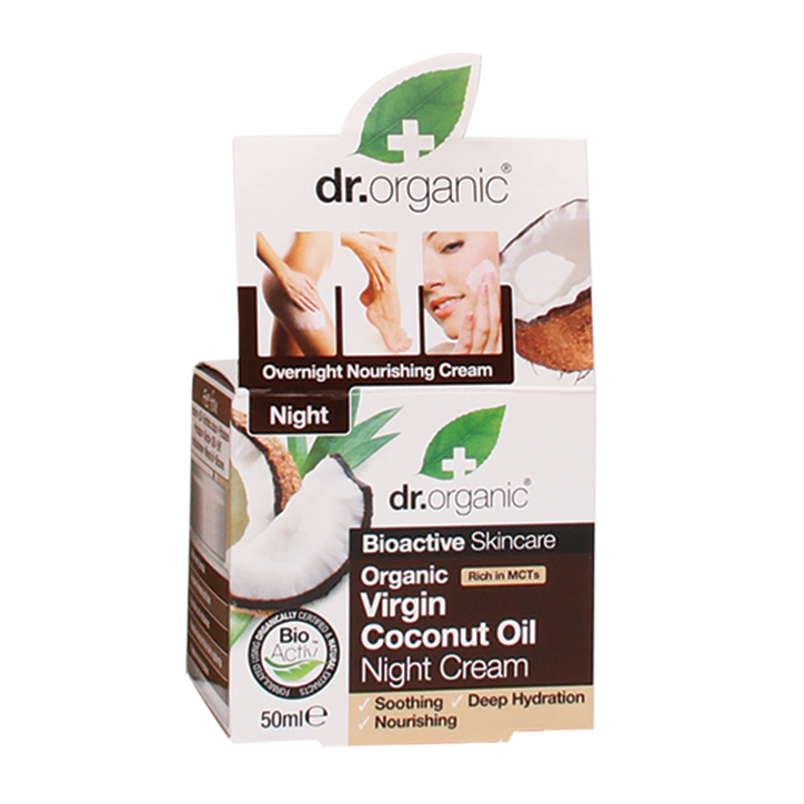 Dr. Organic Virgin Coconut Oil Nachtcrème - 50ml image 1