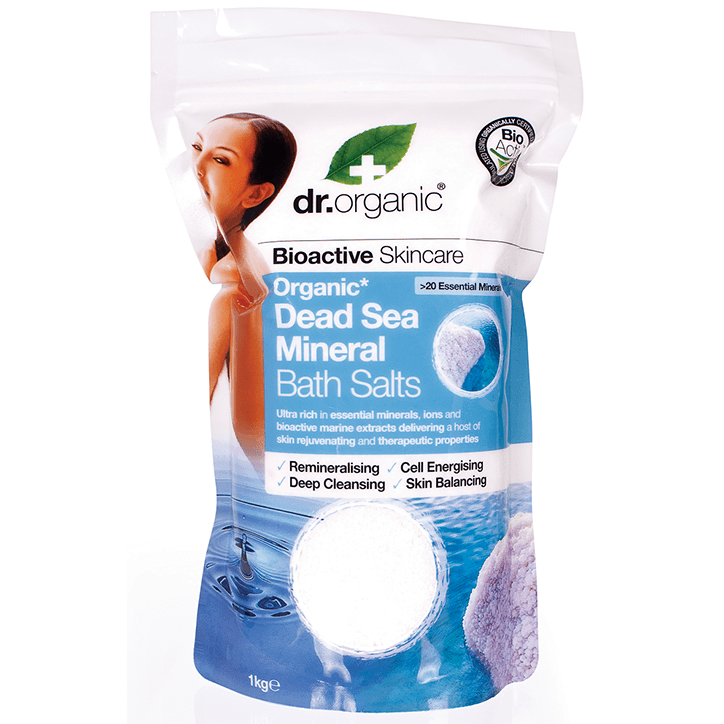 Dr. Organic Dead Sea Mineral Bath Salts - 1kg image 1