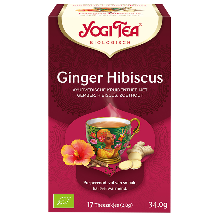 Yogi Tea Ginger Hibiscus Bio (17 Theezakjes) image 1