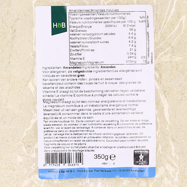 Holland & Barrett Amandelmeel - 350g image 3
