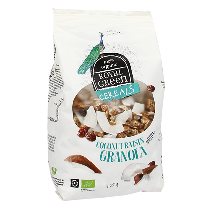 Royal Green Coconut Raisin Granola Bio image 1