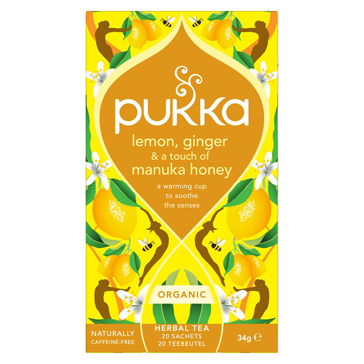 Pukka Lemon, Ginger & Manuka Honey – 20 theezakjes image 1