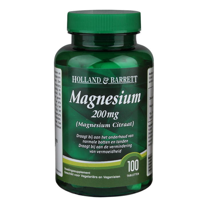 Holland & Barrett Magnesium Citraat, 200mg (100 Tabletten)