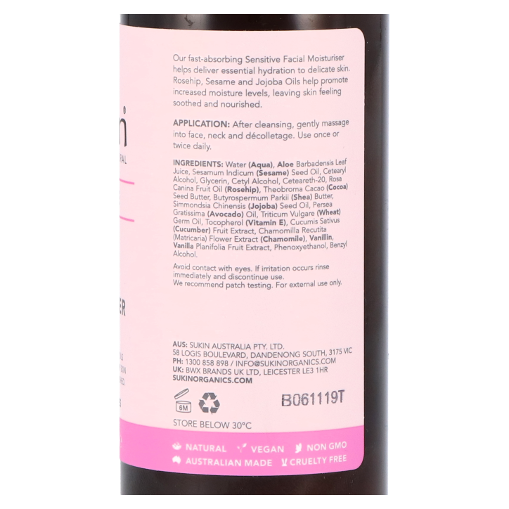 Sukin Sensitive Facial Moisturiser - 125ml image 2