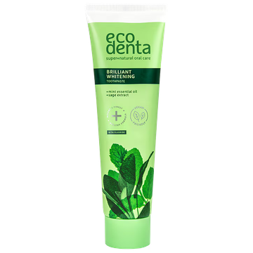 Ecodenta 2e product 50% korting Brilliant Whitening Tandpasta Munt & Salie - 100ml