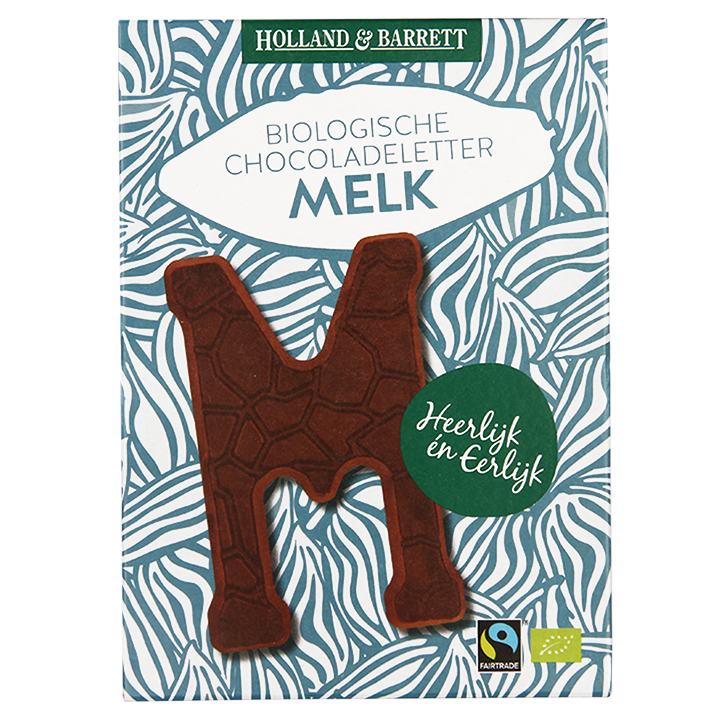 Fairtrade Chocoladeletter Melk M image 1