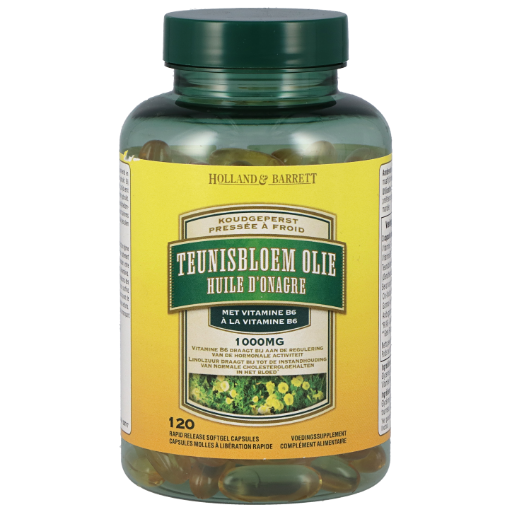 Holland & Barrett Teunisbloemolie, 1000mg (120 Capsules)