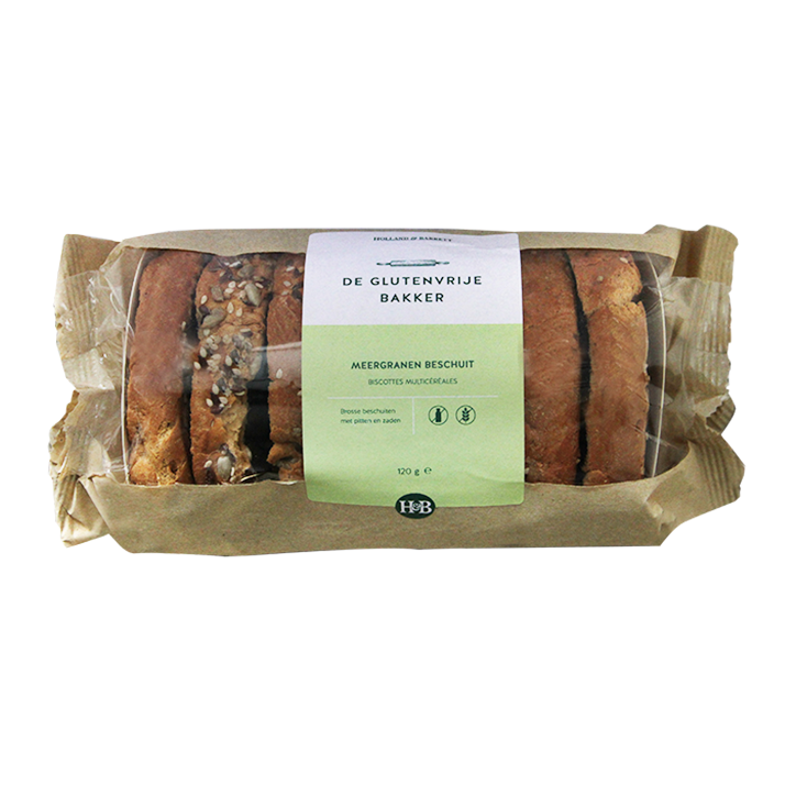 De Glutenvrije Bakker Meergranenbeschuit (8 stuks) image 1