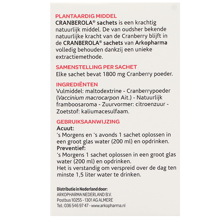 Arkopharma Cranberola Forte (20 Sachets) image 3