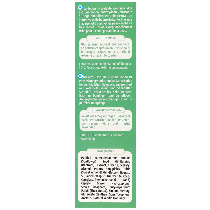 Grahams Lotion hydratante pour la peau - 200ml image 3