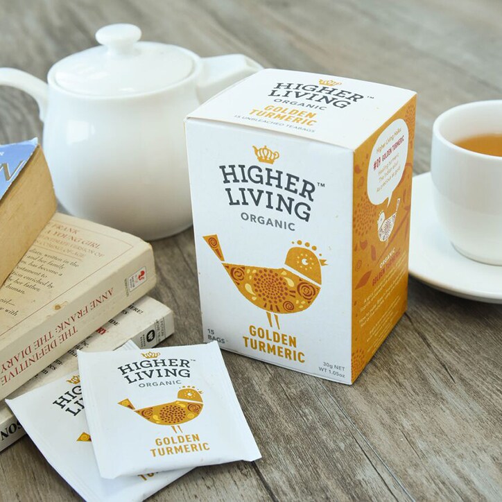 Higher Living Golden Turmeric Tea Bio (20 Theezakjes) image 2