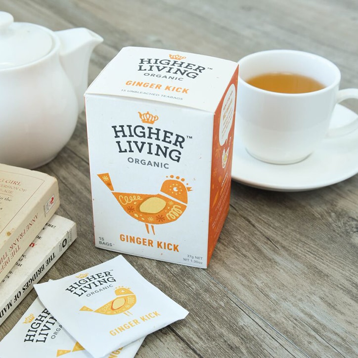 Higher Living Ginger Kick Tea Bio (15gr) image 2