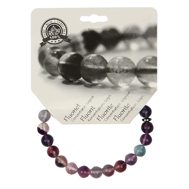 Steengoed Kralenarmband Fluoriet image 1
