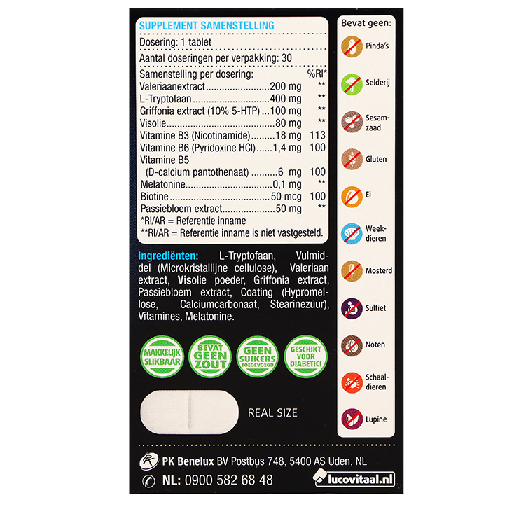 Lucovitaal Melatonine 5-HTP (30 Tabletten) image 3