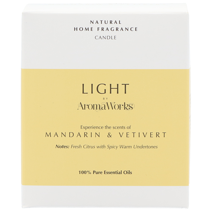 AromaWorks Light Range Candle Mandarin & Vetivert - 220g image 2