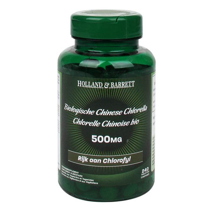 Holland & Barrett Biologische Chinese Chlorella, 500mg (240 Tabletten)
