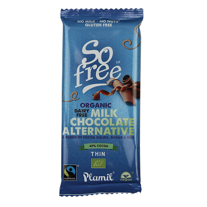 Plamil So Free Melk Chocoladereep Melkvrij Bio (80gr) image 1