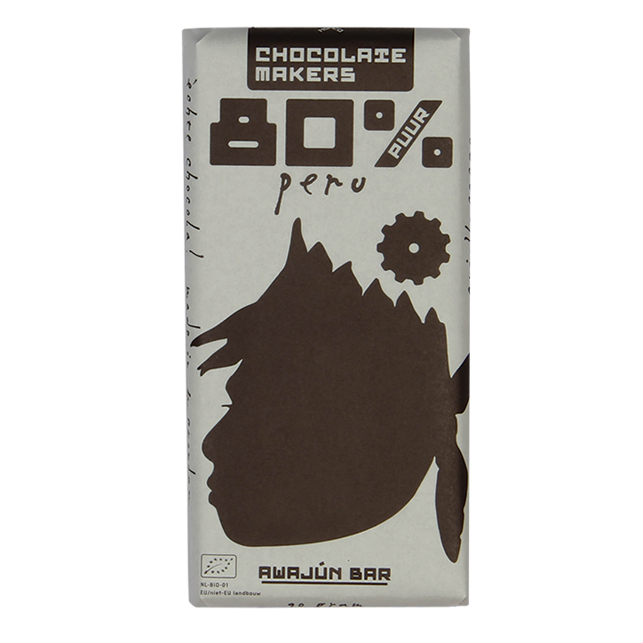 Chocolatemakers Awajun Chocoladereep Puur 80% image 1