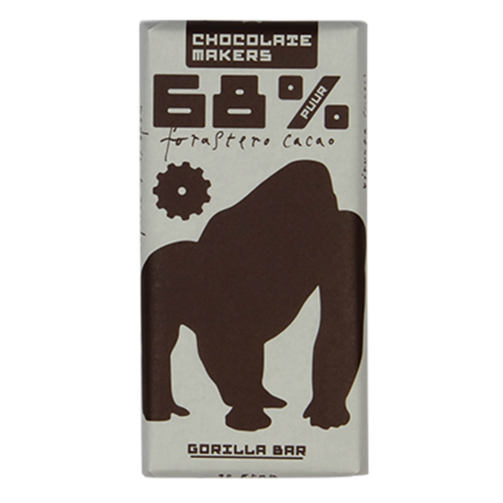Chocolatemakers Gorilla Chocoladereep Puur 68% image 1