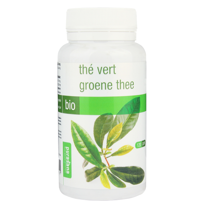 Purasana Groene Thee Bio, 90mg (120 Capsules) image 1