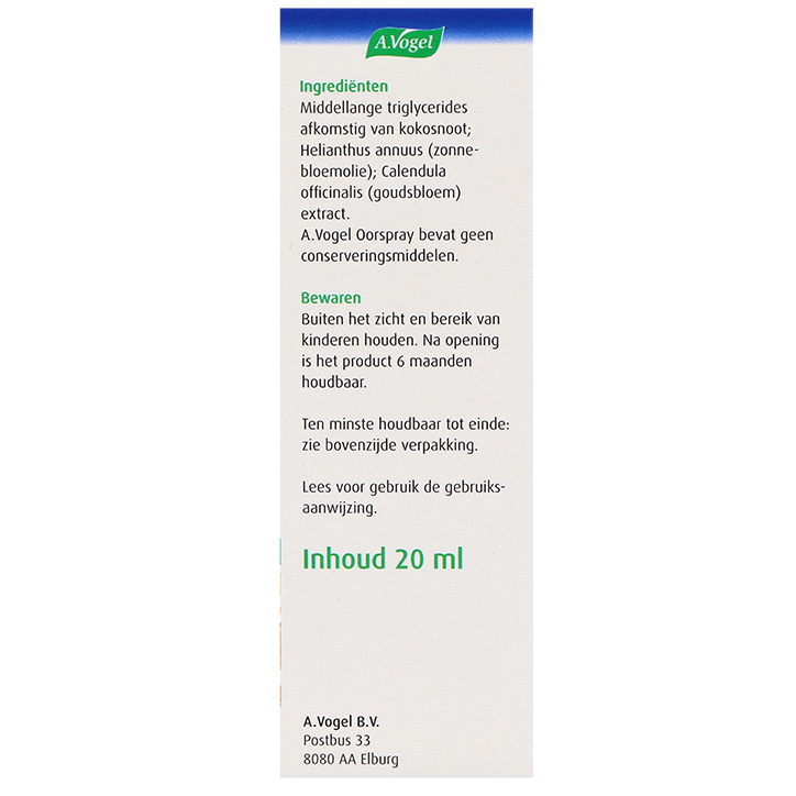 A.Vogel Oorspray Droge Huid - 20ml image 3