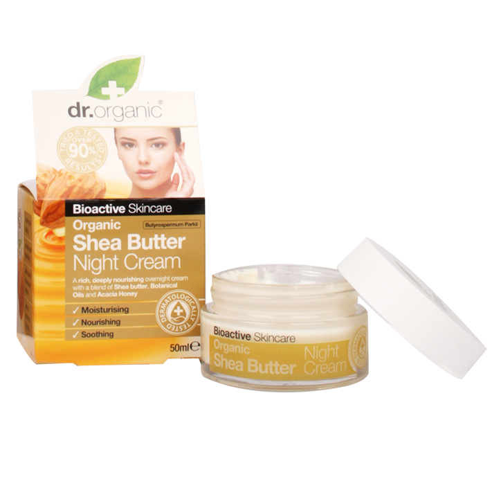 Dr. Organic Shea Butter Nachtcrème - 50ml image 2