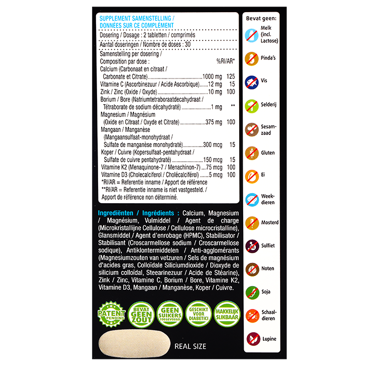 Lucovitaal Calcium - Magnesium Bot Formule (60 Tabletten) image 3