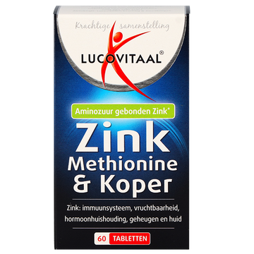 Lucovitaal 1+1 Zink - Methionine & Koper (60 Tabletten) - 60 stuks