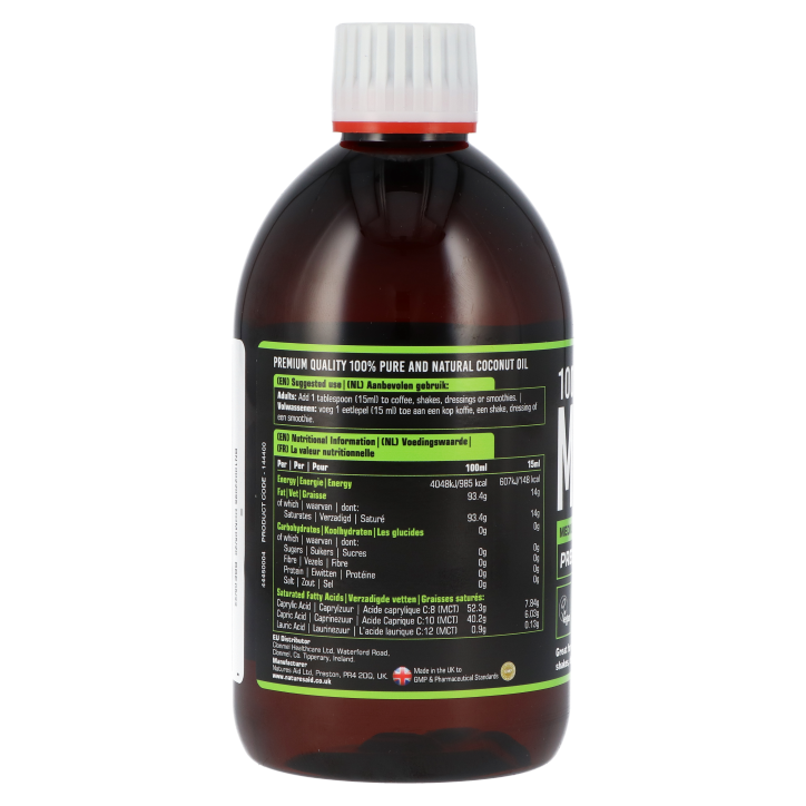 Natures Aid 100% Pure MCT Oil 500ml image 2