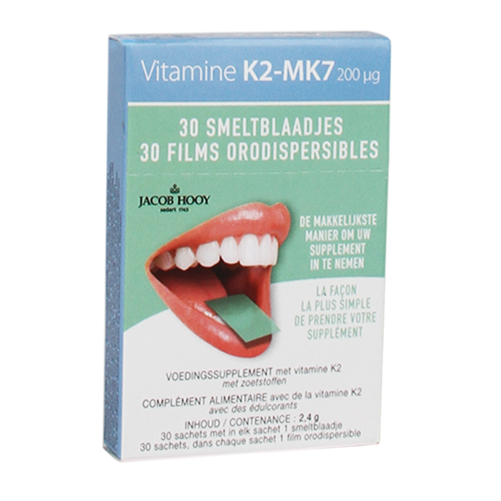 Jacob Hooy Vitamine K2-MK7 (30 Smeltblaadjes) image 1