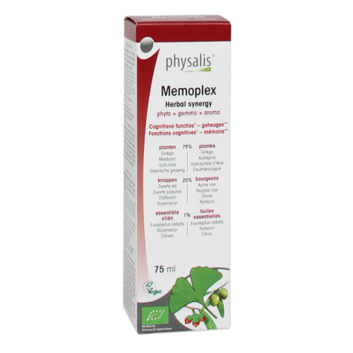 Physalis Memoplex Kruiden Synergie Druppels Bio (75ml) image 1