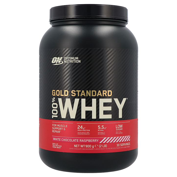 Optimum Nutrition Gold Standard 100% Whey White Chocolate Raspberry - 900g image 1