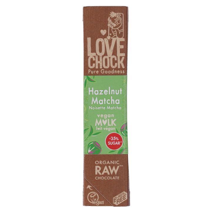 Lovechock Hazelnut Matcha Vegan Milk Bio (40gr)