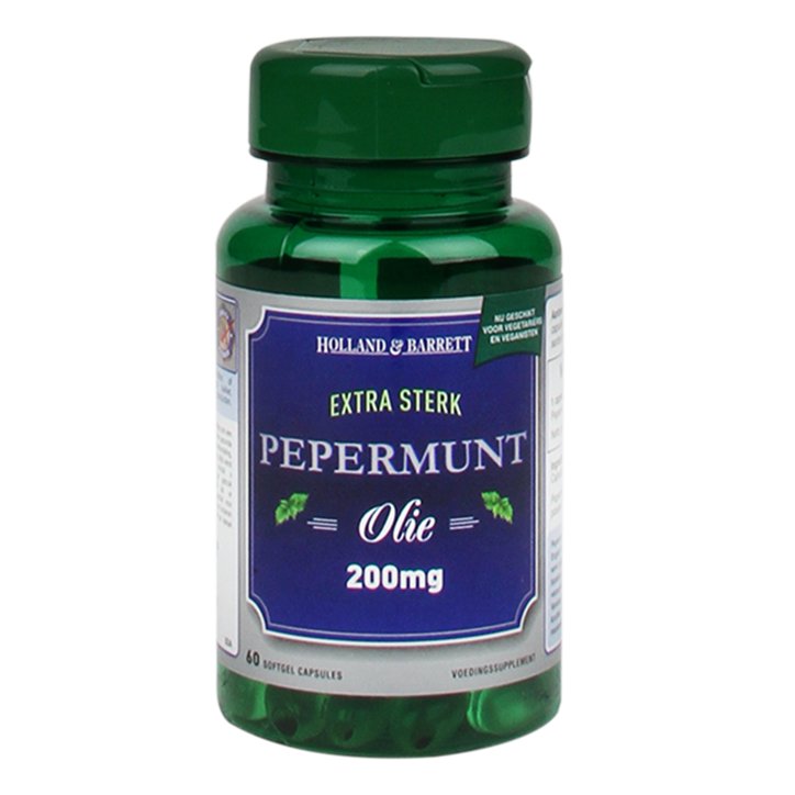 Holland & Barrett Pepermunt Olie, 200mg (60 Capsules) image 1