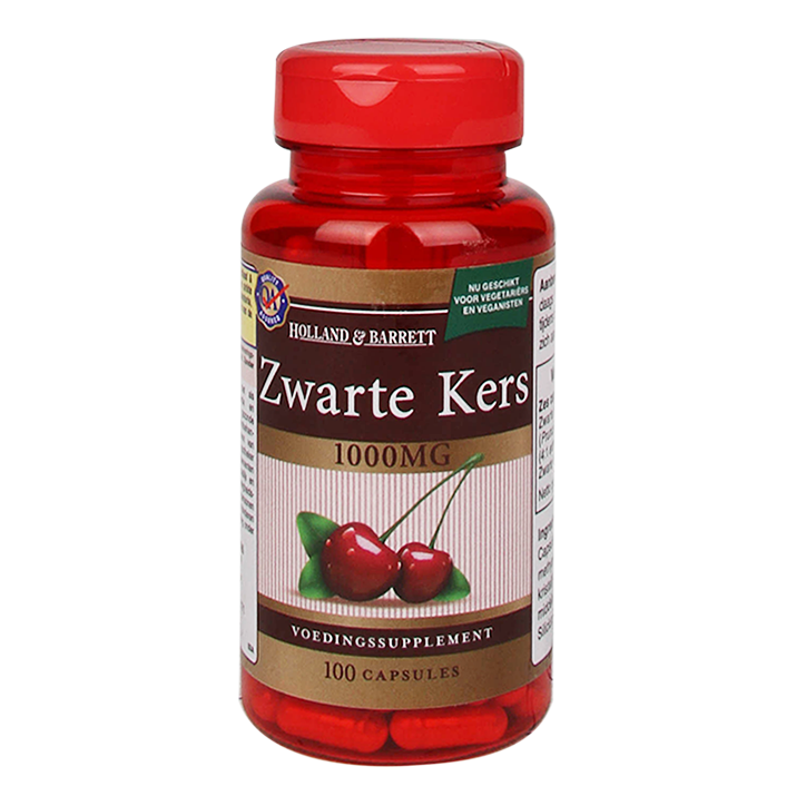 Holland & Barrett Zwarte Kers, 1000mg (100 Capsules)