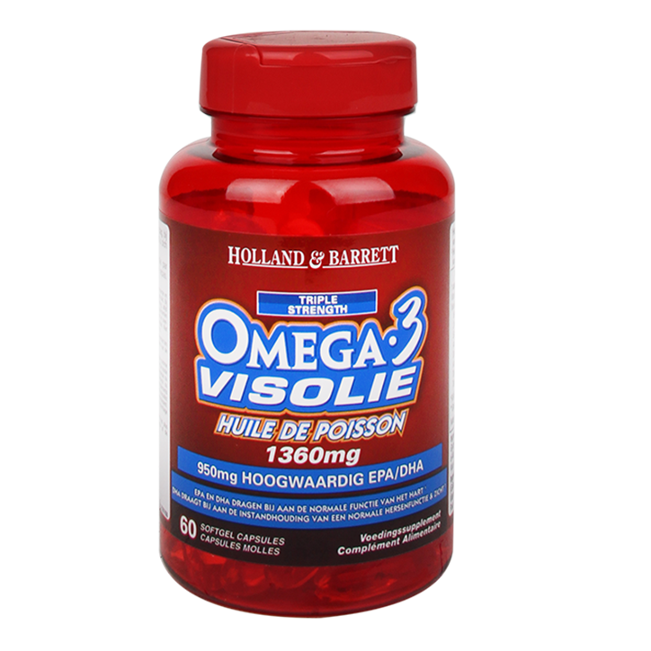 Holland & Barrett Triple Omega 3, 1360mg (60 Capsules) image 1