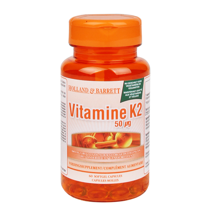 Holland & Barrett Vitamine K2, 50mcg (60 Capsules) image 1