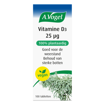 A.Vogel 2e product 50% korting Vitamine D3 25 mcg (100 Tabletten) - 100 stuks