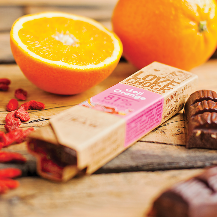 Lovechock Reep Raw Chocolate Goji Orange image 2