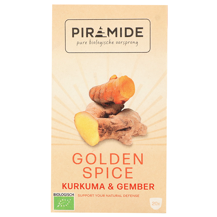 Piramide Golden Spice Kurkuma & Gember - 20 theezakjes